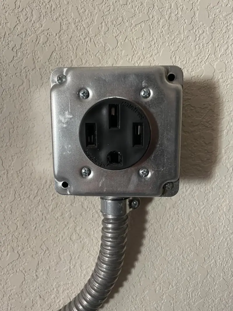 NEMA 14-50 outlet installed for Electrical Panel Upgrade in Norman